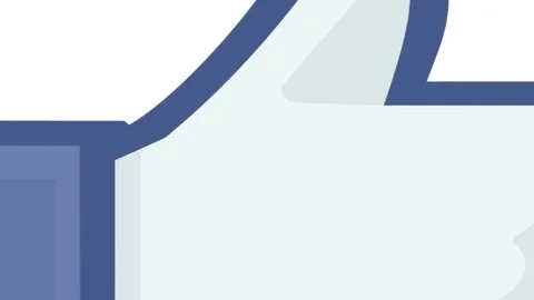 Bouncing Facebook thumb up button, 4K Stock Footage 72416994