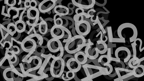 Bouncing falling random numbers filling the screen Stock-Footage 81741808