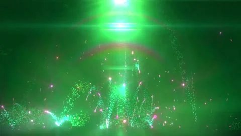 Bouncing Fireworks Edits Sprakling Effect Titles Intro Loop Geometry Full Stock-Footage 146236522