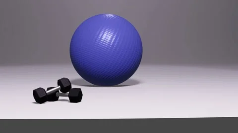 Bouncing fitness ball Stock Footage