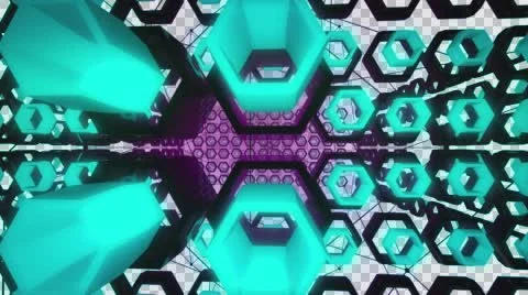 Bouncing Grid turntable apha channel Stock Footage 62260779