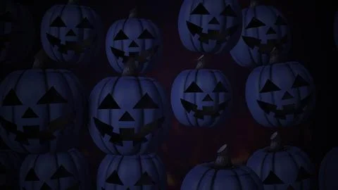 Bouncing Halloween Pumpkin Lantern Bringing Fun to Festivities Stock Illustration