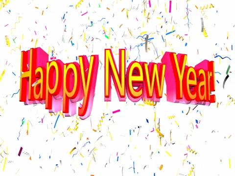 Bouncing Happy New Year! 4K Stock Footage 70398521