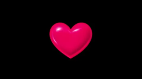 Bouncing heart love romance 3d animation loop Stock Footage 330539540