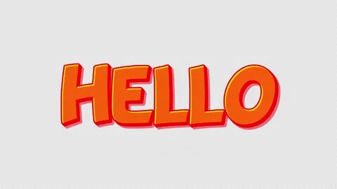 Bouncing HELLO text animation video Stock Footage 330433849