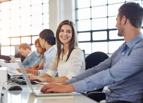 Bouncing ideas off of one another. a group of businesspeople working in the Stock Photos