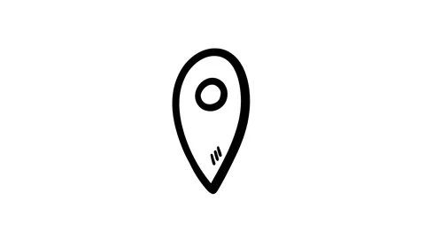 Bouncing location marker, hand drawn loopable doodle icon on a white background Stock Footage 311105076