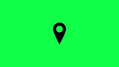 Bouncing location pin animation video Stock Footage 330433068