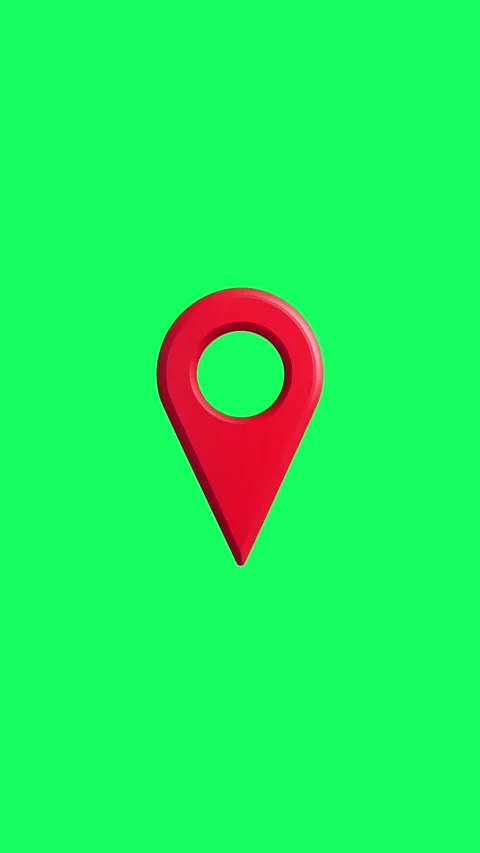 Bouncing location pin animation video Stock Footage 330497993