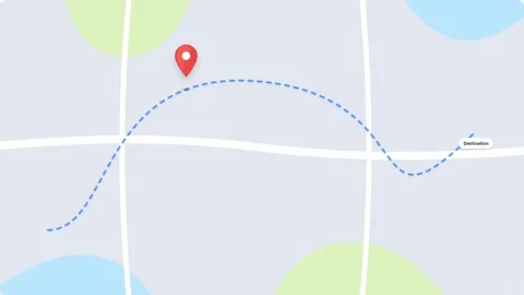 Bouncing Map Pin delivery 스톡 동영상 347037402