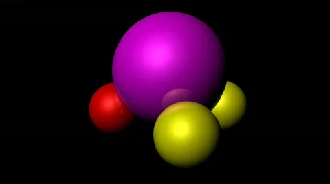Bouncing Molecule with Alpha Channel Stock Footage 157614