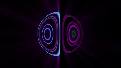 Bouncing neon light sound visualizer loop Stock Footage 240324205