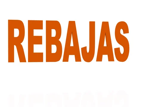 Bouncing Orange Rebajas Sign Stock Footage 71180956