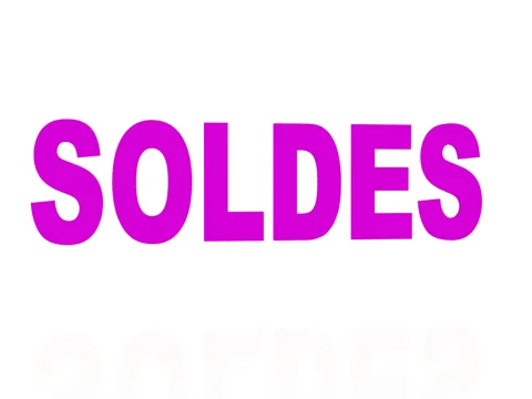 Bouncing Purple Soldes Sign Stock Footage 71182474