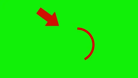 Bouncing red arrow sliding animation on green background, 4k video. Stock Footage 316399252