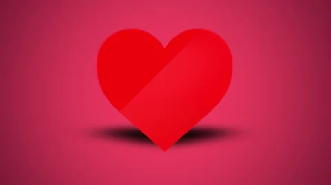 Bouncing Red Heart Stock Footage 58320199