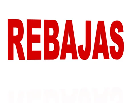 Bouncing Red Rebajas Sign Stock Footage 71181434