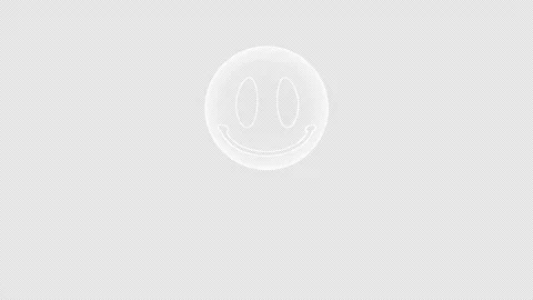Bouncing smiley face animation - Gradient white style Stock Footage 246481392