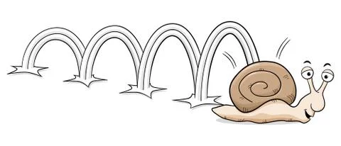 Bouncing snail Stock Illustration