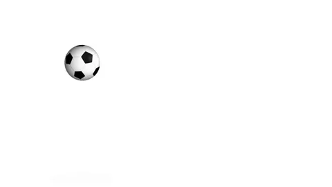 Bouncing Soccer Ball Animation on a Clean White Background Stock Footage 339395904