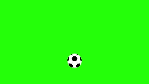 Bouncing Soccer Ball Loop Animation on Green Screen Background 4K Stock Footage 336833189