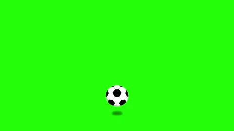 Bouncing Soccer Ball Loop Animation on Green Screen Background 4K Stock Footage 336833199