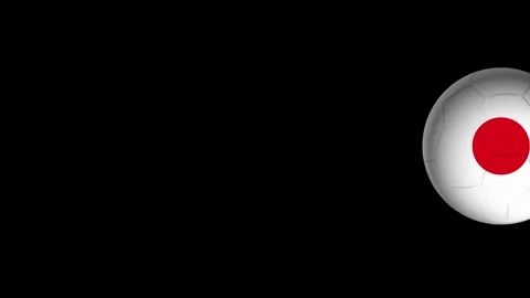 Bouncing Soccer Balls with Red Circle Pattern on Solid Black Background Stock Footage 342118679