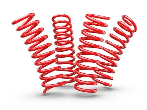 Bouncing springs Stock Illustration