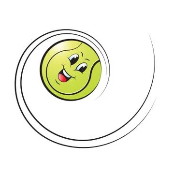 Bouncing tennis ball Stock Illustration