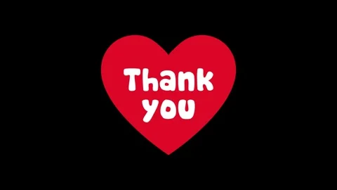 Bouncing Thank you heart animation video Stock Footage 330498551