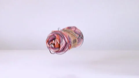 Bouncing yarn colors Stock Footage 145069633