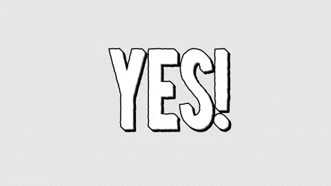 Bouncing yes text animated typography motion graphic Stock Footage 330433690