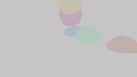 Bouncy balls joyful fall. Morphing shapes movement. Soft body physics 3d render. Stock Footage 131314183