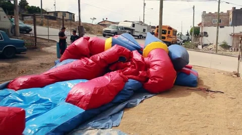 Bouncy castle Stock Footage 54001290