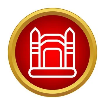 Bouncy castle icon representing fun and recreation イラスト素材