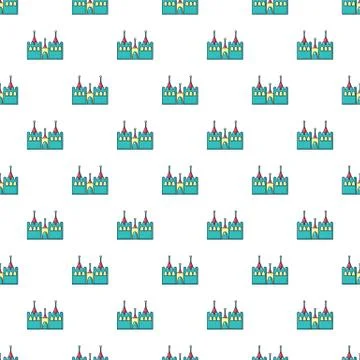 Bouncy castles pattern seamless Stock Illustration