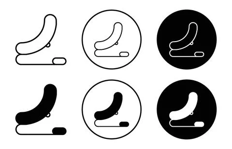 Bouncy seat vector icon mark set symbol for web application Stock Illustration