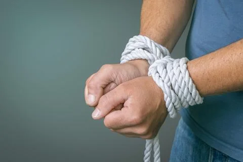 Bound By Addiction And Dependency Concept Stock Photos