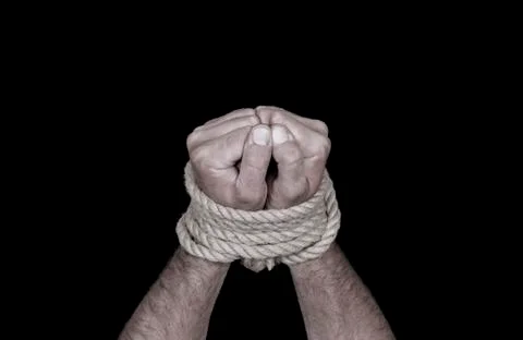 Bound and struggling Stock Photos