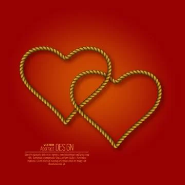 The bound hearts from ropes イラスト素材