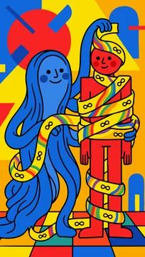Bound by Love and Infinity Stock Illustration