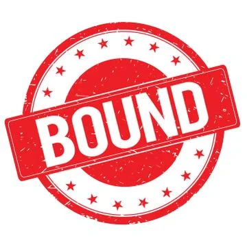 BOUND stamp sign red Stock Illustration