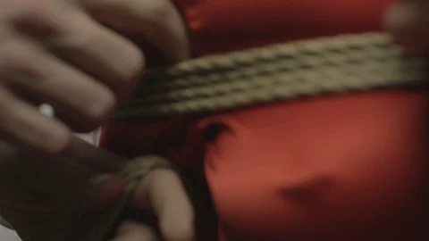 Bound woman, shibari Stock Footage 101218835