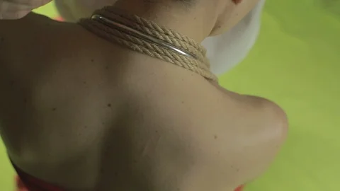 Bound woman, shibari Stock Footage 101218977