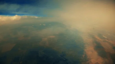 Boundary between cloud layers Stock Footage 96027038