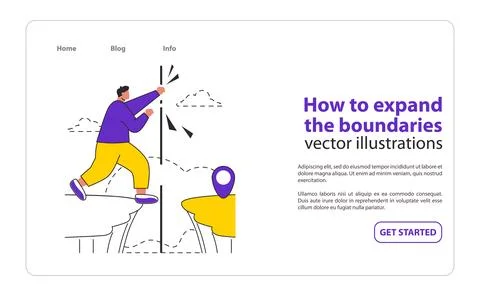 Boundary Expansion concept Vector illustration Stock Illustration
