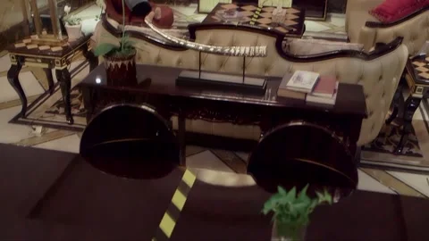 The boundary line delineated on the dining table Stock Footage 261641863