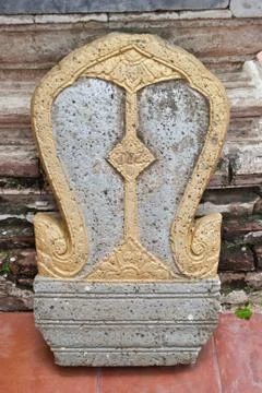 Boundary marker of a temple Stock Photos
