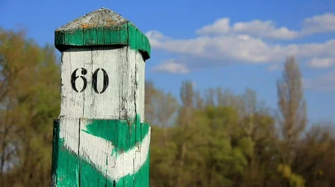 Boundary post Stock Footage 736710