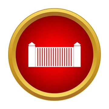 Boundary wall fence simple security icon design Illustrazione stock